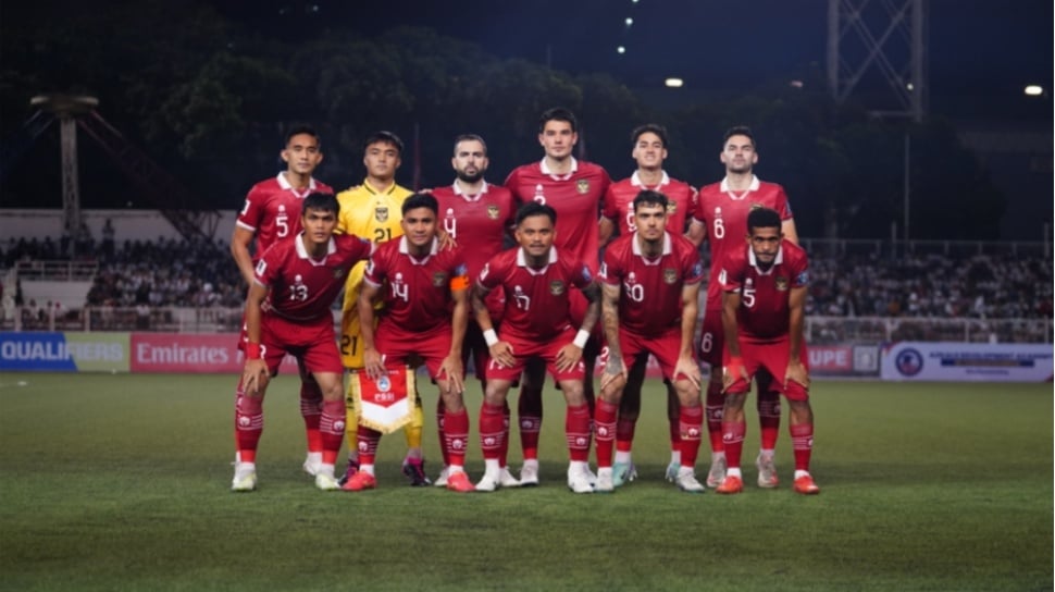 Jika meraih dua kemenangan di kualifikasi Piala Dunia 2026, Timnas Indonesia diprediksi akan menempati peringkat 132 klasemen FIFA.